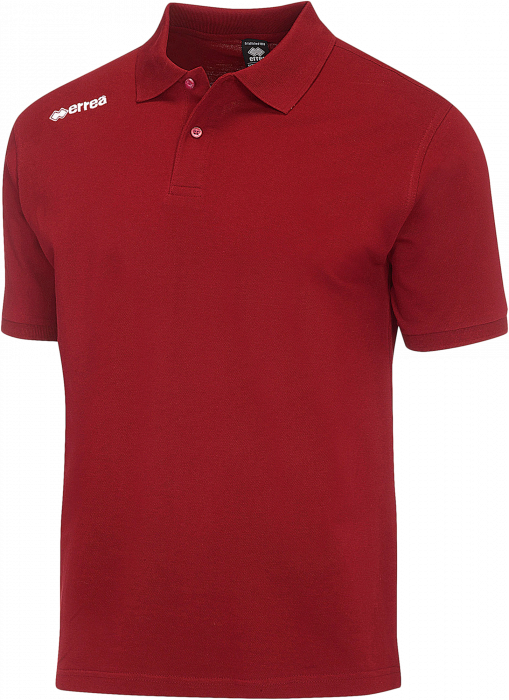 Errea - Team Colours Polo - Bordeaux & white
